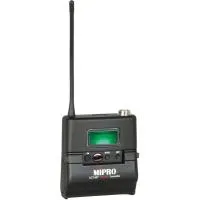 Mipro ACT-80T Цифровой UHF поясной миниатюрный передатчик. Пластиковый прочный корпус, ЖК-дисплей, диапазон рабочих частот 554-626 МГц. Ширина пропускной полосы 64 МГц. Шифрование AES-256. Переключаемая выходная мощность 10 и 50 мВт. Питание от двух батар