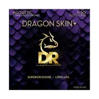 DR DA8-11 - струны для акустической гитары, Калибр: 11-50, Серия: DRAGON SKIN+™, Обмотка: бронза 80/20, Покрытие: микротонкое