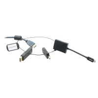 Kramer AD-RING-7- Комплект переходников на общем кольце, включает переходники USB тип C (вилка) на HDMI (розетка) 4K/60 (4:2:0); Mini DisplayPort (вилка) на HDMI (розетка) 4K/60 (4:4:4); DisplayPort (вилка) на HDMI (розетка) 1080p