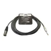 INVOTONE ACM1010S BK - микрофонный кабель, 6,3 джек стерео <-> XLR (папа), длина 10 м (черный)