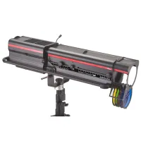TECLUMEN ARENA PLUS 575 MSR Следящий прожектор для лампы MSR 575/2 W. В комплекте ирисовая диафрагма, колорчейнджер, заслонки, механический диммер-шаттер, выносной балласт, в комплекте с лампой MSR575/2