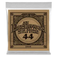 Ernie Ball 1444 - струна одиночная для акустической гитары, Серия Earthwood, Калибр: 44, Сердцевина: шестигранник; сталь, покрытая латунью, Обмотка: