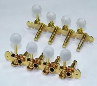 J105 GD колки мандолины комплект 4+4 со втулками, золоченые, шаг между колками 23 мм, планка 110,4х16,3 мм, Guitar Parts