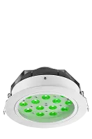 DTS HORUS ADJ FC SPOT lens, IP20 White Светодиодный потолочный светильник, регулируемый угол наклона (+/- 10‘), длина кабеля питания/управления до 100м., 4600 Lum, 15 Full Colour (RGBW) LEDs, угол 10‘,управление через контроллер Z1 (1 прибор), Z8 (до 8-ми