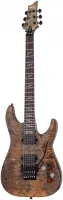 SCHECTER OMEN ELITE-6 FR CHAR - электрогитара, 24 лада, корпус: махагон c топом из капа, гриф: клён, накладка: палисандр, звукосниматели: HH Schecter Diamond Heretic, регулировки: громкость, тон, 5-ти позиционный переключатель,Floyd Rose Special 'Hot Rod'