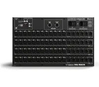 DiGiCo X-DQ-RACK Интерфейсный модуль X-DQ-RACK: 2 встроенных блока питания, 2 порта RJ45 MADI, 48 микрофонных/линейных входов, 20 линейных выходов, до 4 дополнительных линейных выходов (или 8 AES). Высота 6U. Карта DMI 64 @ 96 Dante 2 и 1 x 75 м CAT6 кабе