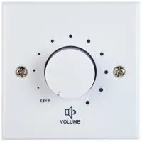 Cloud CVC-6 Настенный регулятор громкости, 100 В линия, до 6 Вт, 10-шаговое ослабление, положение OFF, крепление 1Gang UK, цвет белый.