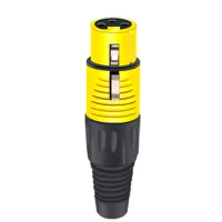 Taverlab D1039F-Yellow - Разъём 3PIN XLR мама, пластик, жёлтый