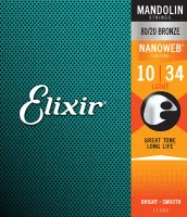 11500 NANOWEB Комплект струн для мандолины, Light, 10-34, Elixir