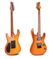 S-G37-HB электрогитара 6 струн, огненный клён, гриф: печёный клён, HH (alnico V), цвет Honey Burst, Luxars