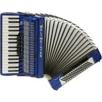 Weltmeister achat 80 34/80/ iii/ 5/3 bu  аккордеон 3/4, синий, ремни и кейс в комплекте