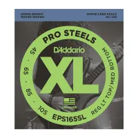 EPS165SL ProSteels Комплект струн для бас-гитары, Custom Light, 45-105, Super Long Scale, D'Addario