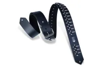 PM28-2B-BLK Rebel Series Ремень для гитары, кожаный, черный, Levy's