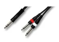 ROXTONE YCC003/3 Инсертный кабель, Stereo jack + 2 Mono jack, 3 м