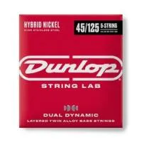 Dunlop dbhyn45125 dual dynamic hybrid nickel  cтруны для 5-струнной бас-гитары 45-125, никель/ сталь