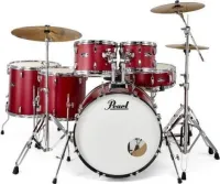 PEARL RS526SBC/C747 (RS525SB/CA747, RS525SB/CB747, RSN1414F/C747, SOL5003P) - барабанная установка из 6 брабанов (2216B/1008T/1209T/1414F/1616F/1455S), комплекта тарелок Sabian Solar, цвет: 747:Matte Red