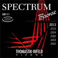 Acoustic guitar string set Thomastik Spectrum SB111 - Acoustic guitar strings with round bronze wound basses and steel tops, thickness .011-.052 inch