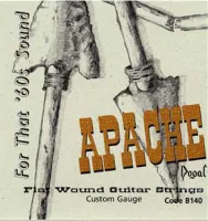 Electric guitar string set Dogal Apache B140 - Steel trebles and flat steel wound steel basses, replica of strings from the 1960s. Thickness .012-.053 inch.