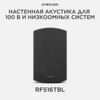 Акустическая система CVGAUDIO RF516TBL [Настенная, корпусная, двухполосная, для помещений, 5/10/20/40W - 100V,80W - 16ohm, два фазоинвертора, черная]