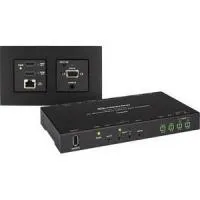 Crestron HDI-MD-4K-400-2G-B KIT, комплект удлинителя сигнала по витой паре до 70м 4K60 4:2:0, состоящий из автоматического коммутатора с масштабированием и приёмника. HDMI 4X1/ управлением IR и RS 232 /VGA IN/ Аудио Pin 5, черный