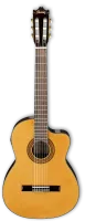 IBANEZ GA6CE-AM - электроакустическая классическая гитара с вырезом, цвет натуральный, корпус махогани, верхняя дека ель, гриф махогани, накладка палисандр, вырез, бридж палисандр, пьезозвукосниматель Ibanez, предусилитель Ibanez с четырехполосным эквалай