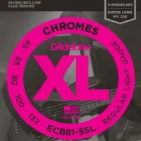 D`addario ecb-81-5sl  струны для бас гитары chromes, хром, плоская оплётка, 45-132, super long scale