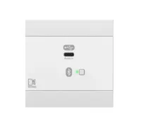 AUDAC NWP400/W Networked audio input panel - USB Type-C + 3.5 mm jack (4 CH) White version