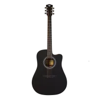 ROCKDALE Aurora D3 Satin C BK акустическая гитара дредноут с вырезом, цвет черный, сатиновое покрытие