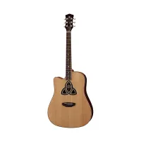 LUNA TRI D LEFTY - электроакустическая гитара дредноут с вырезом ЛЕВОСТОРОННЯЯ
