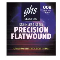 GHS 750 Stainless Steel Precision Flats 9-42  струны для электрогитары, плоская обмотка сталь