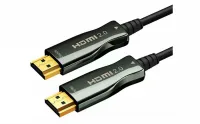 Кабель HDMI Wize [AOC-HM-HM-15M] оптический, малодымный, 15 м, 4K/60HZ 4:4:4,  v.2.0, ARC, 19M/19M, HDCP 2.2, Ethernet, черный, коробка