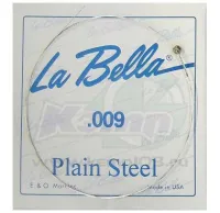 LA BELLA Plain Steel PS009 - одиночная струна, сталь, 009"