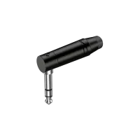 ROXTONE RJ3RPP-BK-BN Разъем, 6,3mm stereo Male Jack(угловой). цвет: черный, покрытие контактов: Никель. Максимальные размер кабеля: 7мм.