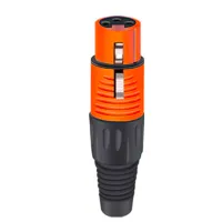 Taverlab D1039F-Orange - Разъём 3PIN XLR мама, пластик, оранжевый