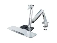 ErgoFount BSST-01- 
			Настольное рабочее место для монитора диагональю 13–32'', органайзер, полка под клавиатуру, макс. нагрузка 8 кг, серебристое