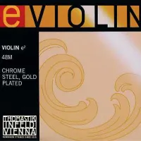 Violin E string Thomastik 48 - Gilded chrome steel E1 string with ball, medium tension.