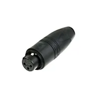 Neutrik NC3FXX-HD-B-D- Кабельный разъем XLR 3-pin (розетка), на кабель диаметром 6–8 мм, под пайку, цвет черный