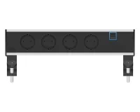 ABL 2A20F4A3- Настольная розеточная станция серии Flexi с 4 розетками, 1xUSB-A, 1xUSB-C, черная с серебристым (2A200403)