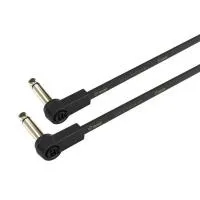 Adam hall k4irr0030flm - патч-кабель инструментальный с плоскими разъемами (flat plugs), rean trs (jack) 6.3 mm mono (угловой) - trs (jack) 6.3 mm mono (угловой), 0.22 мм2, 0.3 м, плоский