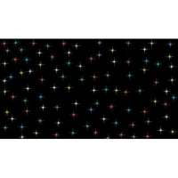 SILVER STAR YG-LED502 DRAPELED эффект "Звездное небо", светодиодный занавес, 128 RGB LED 0.2 Вт, создают многопрограммный эффект мерцания, стробо, затухания, смены цвета "звезд", плотный двойной черный занавес, с огнезащитной пропиткой-готов к инсталяции.