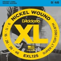 D`addario exl-125  cтруны для электрогитары nickel wound, никель, 9-46, super light/ reg light
