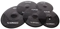 KINGDO LOW VOLUME SET 14"+16"+20" BLACK - комплект тарелок, специальный сплав, medium, звучание тихое