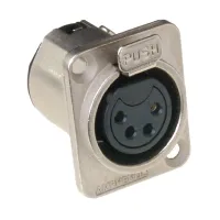 Amphenol AC4FDZ BULK Панельный разъем XLR, D-тип, Мама, 4 контакта, Пайка кабеля, Никель, Промышленная упаковка