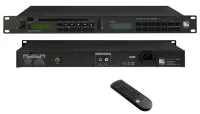 AMC MP 02 CD/MP3-плеер, FM-тюнер, вход USB. Стерео выход RCA. Антишок, поддержка форматов CD, CD-R, CD-RW, MP3, USB MP3 Дистанционное управление. Крепление в рек-шкаф 19". Высота 1U.