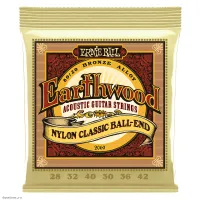 ERNIE BALL 2069 Earthwood 80/20 Folk Nylon 28-42 - Струны для классической гитары