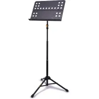 Hercules BS418B Plus Пюпитр оркестровый перфорированный, складной 480x345мм, высота: 610-1150мм, 3,2кг, черный, без чехла