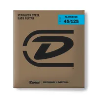 DBFS45125 Flatwound Комплект струн для 5-струнной бас-гитары, сталь, Medium, 45-125, Dunlop
