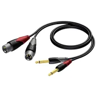 Procab CLA708/3- Аудиокабель 2х XLR 3-pin (вилка) – 2хJack 6,3 мм моно (вилка)