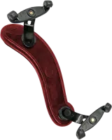 0 violin shoulder rest Viva Flex 80FMT4 - 1/4-1/2 violin shoulder rest with comfortable transparent shoulder support, with foldable black forks and swivel end members. Red color