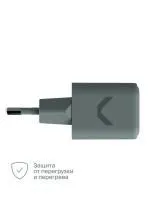 Быстрое зарядное устройство COMMO Core 20 2xUSB-C, 20 Вт, Серо-зелёный